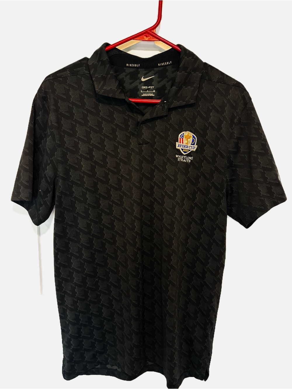 Nike Black Patterned Ryder Cup Polo